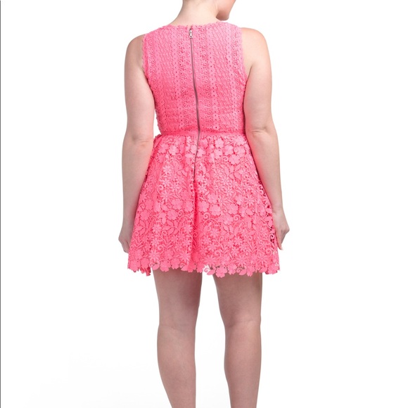 Alice + Olivia Iris Gathered Dress Pink Size 10 - Picture 3 of 6